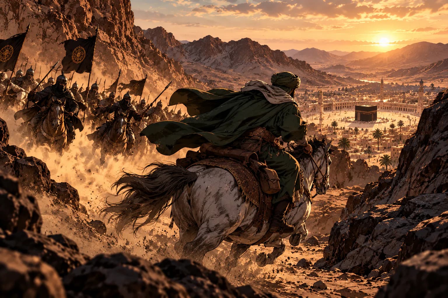 سنة 786. بعد معركة فخ قرب مكة، نجا إدريس بن عبد الله، من آل بيت النبي ﷺ، من العباسيين.