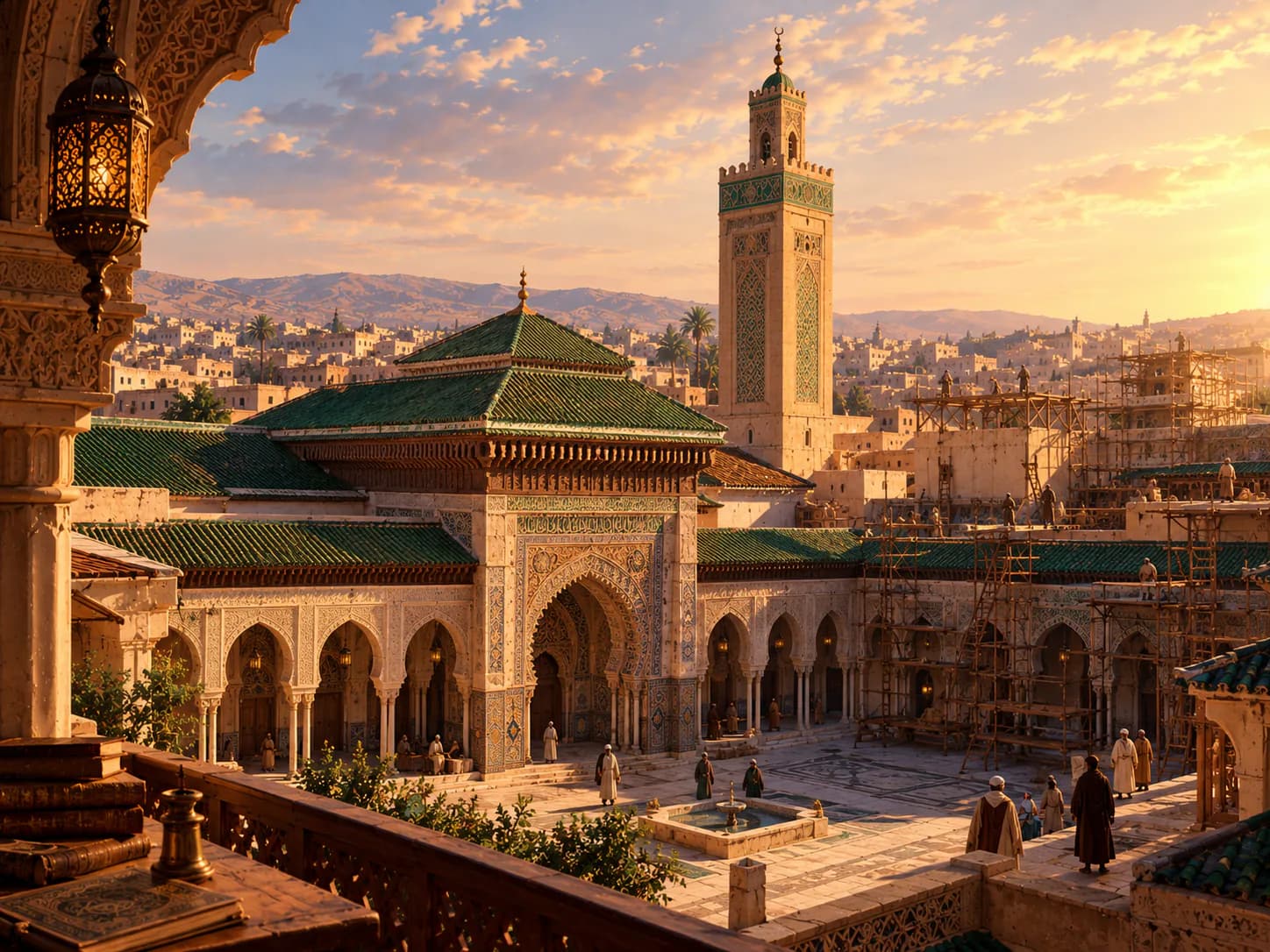 توسّع جامع القرويين عبر الدول المتعاقبة وأصبح قلب فاس النابض.